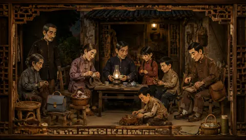 03 family around lamp